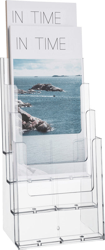Helit Tischprospekthalter – Kunststoff, transparent, 117 × 257 mm – für A6