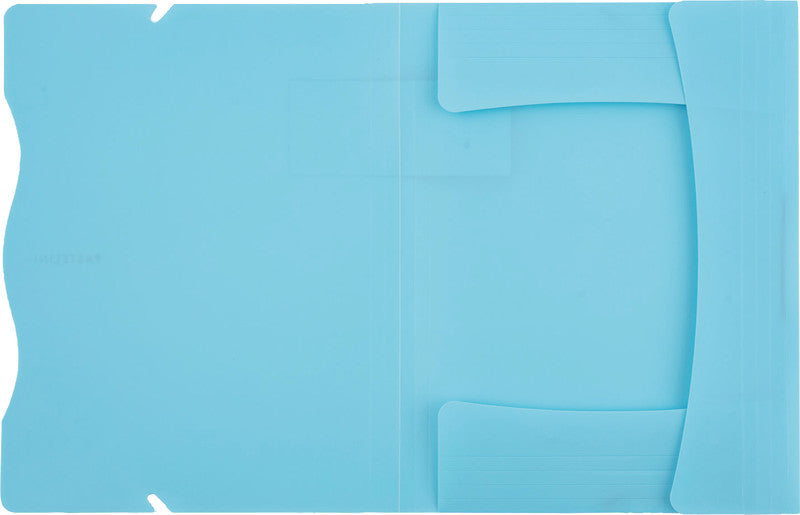 Pastelini Sammelmappe, für A4, Kunststoff, blau, mit Gummizug
