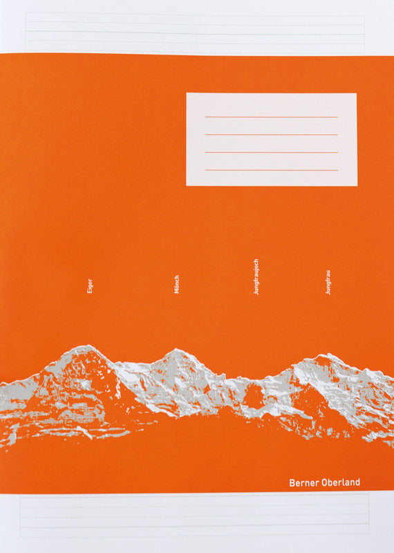 Ingold-biwa Schulheft, A4, liniert, Klammerheftung, Karton, 48 Seiten, 90 g/m² – Orange