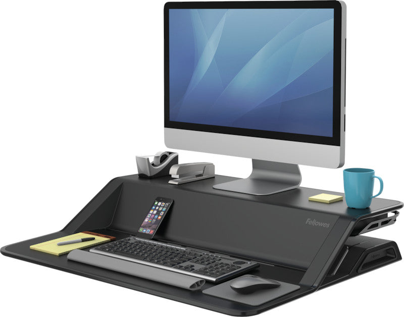 Fellowes Lotus – Tischhalterung, 15,8 kg, stufenlos höhenverstellbar, schwarz