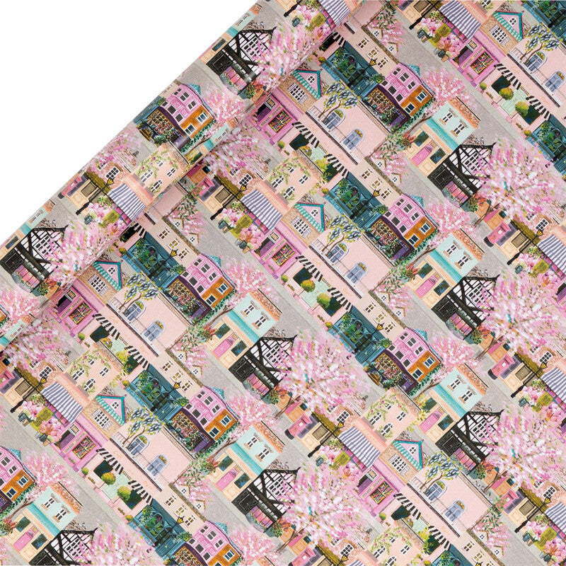 Glick Geschenkpapier-Rolle – York Place, 70 cm × 4 m, 80 g/m²