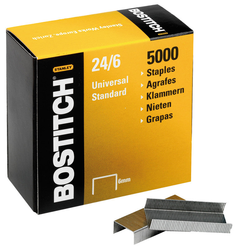 Bostitch Heftklammern – 6 mm – Metall, silber – 5000 Stk.
