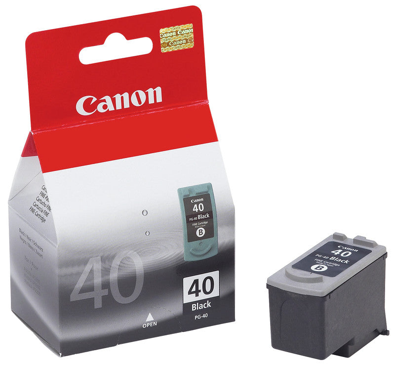 Canon Tintenpatrone PG-40BK, Schwarz – für Inkjetdrucker/Multifunktionsgeräte