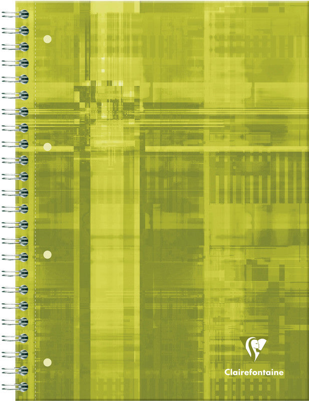 Clairefontaine Collegeblock, Spiralbindung, 120 Blatt, 4-fach gelocht, perforiert, 90 g/m² – sortiert