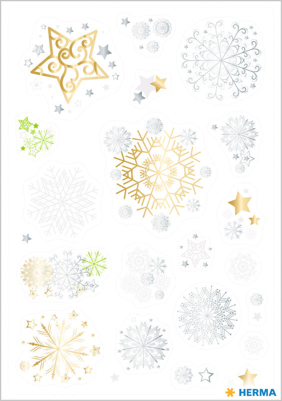 HERMA Schmucketiketten – Decor Weihnachten Weihnachtszauber – 84 × 120 mm – sortiert – 1 Blatt