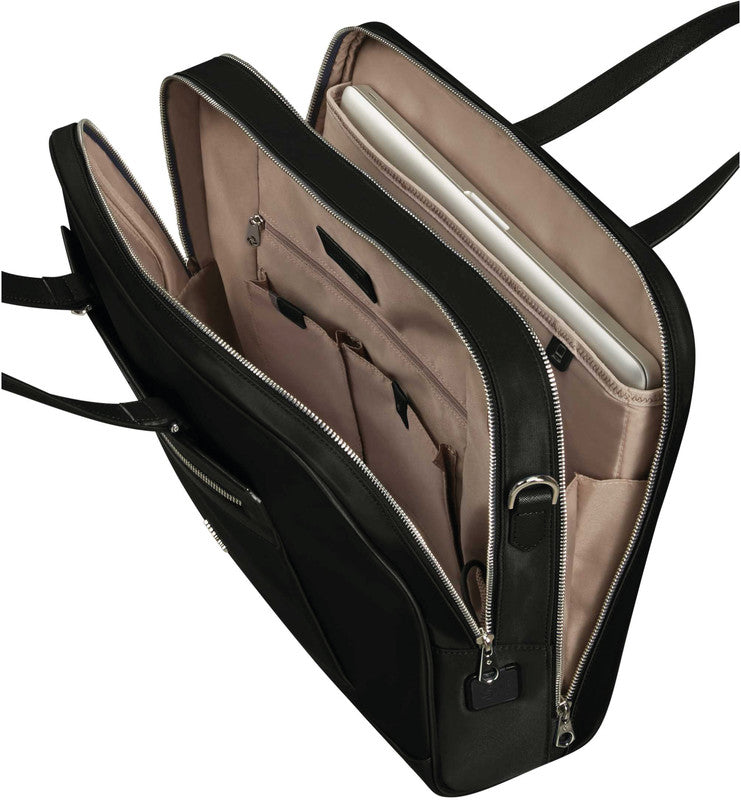 Samsonite Zalia 2.0 Notebook-Tasche – für Notebooks bis 15,6", 14,5 l, RFID-Fach, USB-Anschluss, Nylon, schwarz