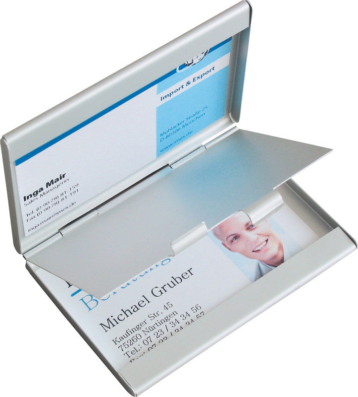 Sigel Visitenkartenetui Twin – Aluminium