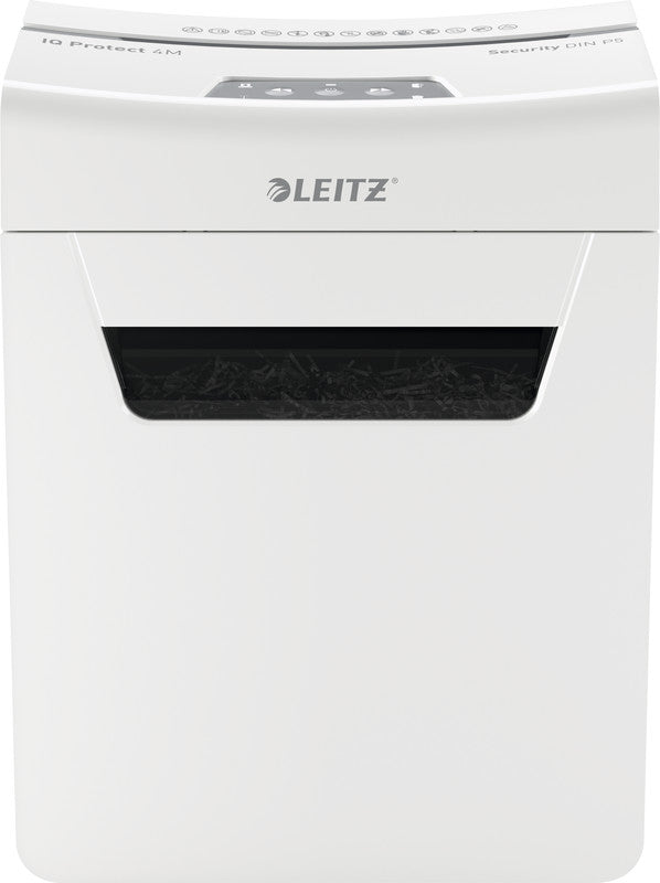 Leitz IQ 4M – Aktenvernichter, DIN P-5, Mikroschnitt 2 × 15 mm, 4 Blatt, 14 l, A4