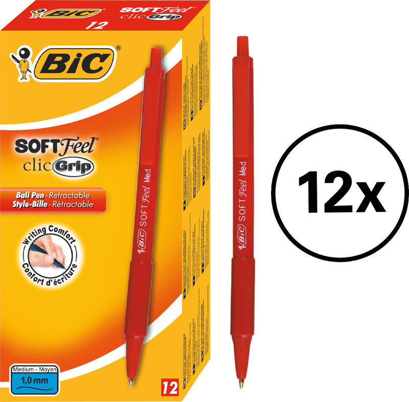 BIC Kugelschreiber – Rot, Kunststoff – 12 Stk.
