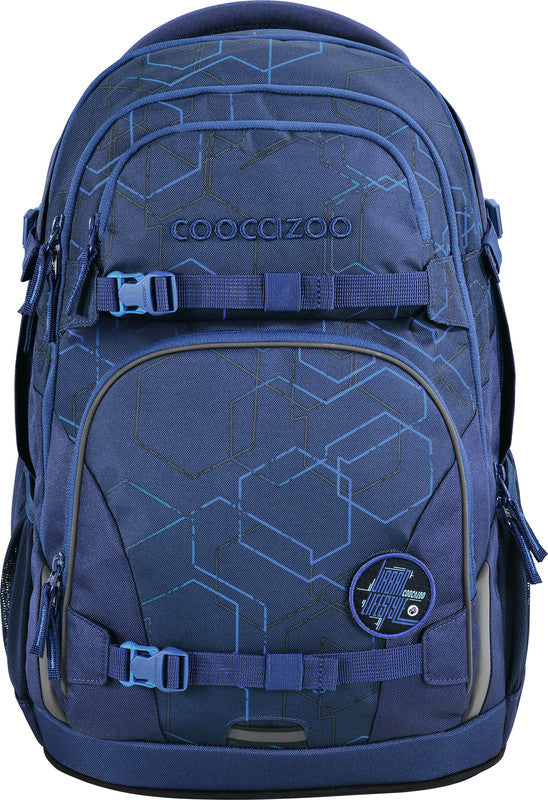 Coocazoo Rucksack Porter – Blue Motion – blau – 30/35 l – B 30 × H 44 × T 23 cm – recycelter Bestandteil