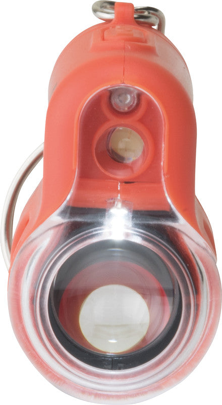 Carson MicroMini Taschenmikroskop – 20×, LED+UV, mit Schlüsselring, Orange