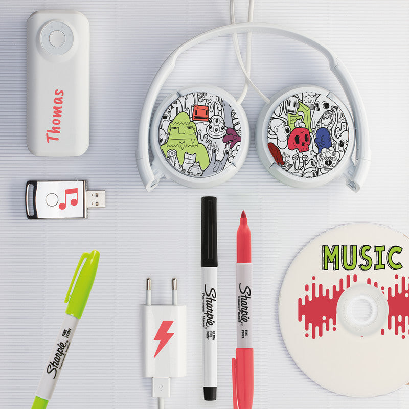 Sharpie Electro Pop Permanentmarker – Rundspitze 1 mm – Mehrfarbig – 24er-Pack