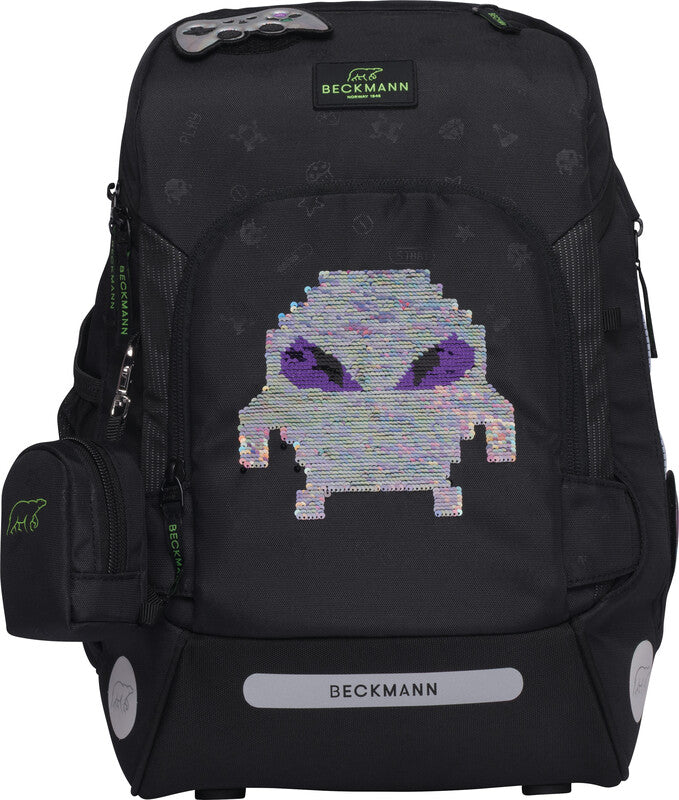 Beckmann Schulrucksack Active Air Flx – Pixel – 26,0×39,0×22,0 cm – aus recyceltem PET