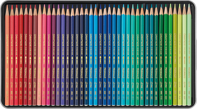 Caran d-Ache Caran d'Ache Prismalo Aquarellfarbstifte – 80 Farben, im Metalletui, Ø 3 mm, FSC
