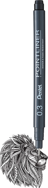 Pentel Pointliner Fineliner 0,5 mm – schwarz – wasserfest