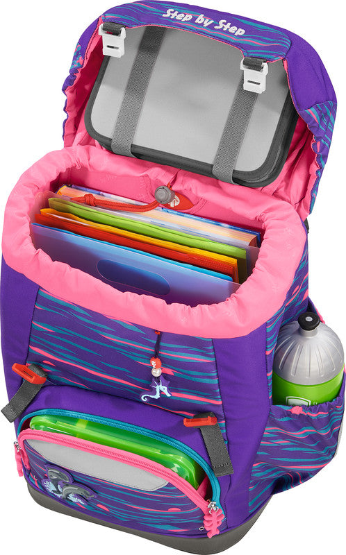Step by Step Schulrucksack GRADE – Shiny Dolphins – Recycelte Materialien