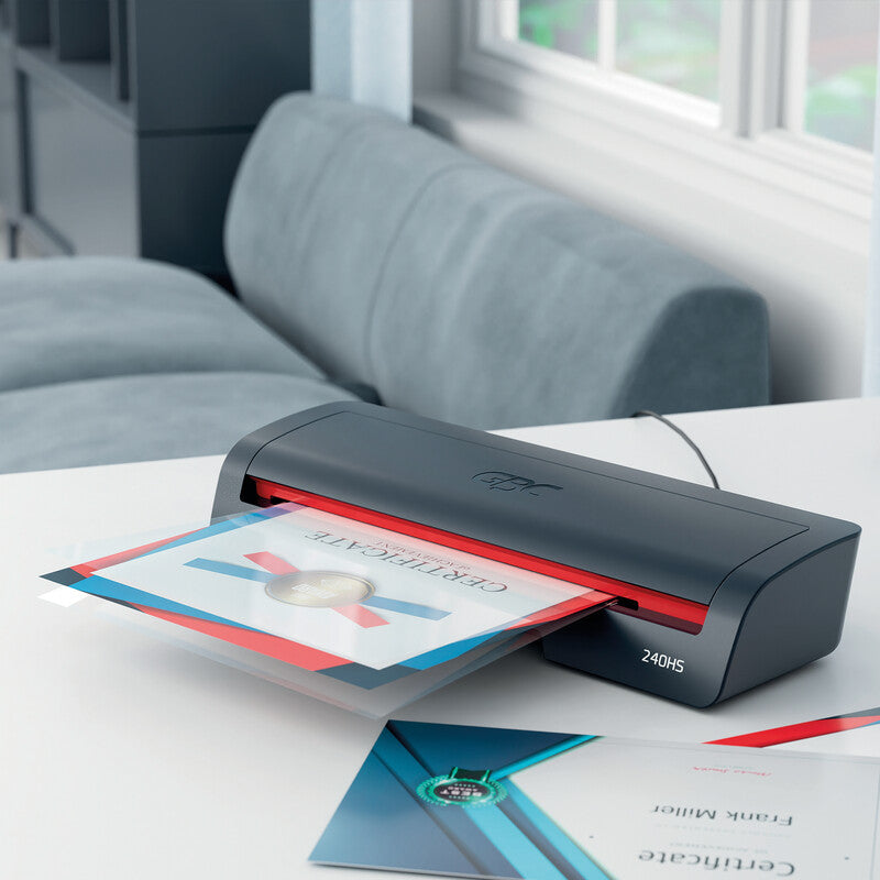GBC 240HS Laminiergerät A3 – 2-Rollen, 75–125 µm, 2 Min. Aufheizzeit, 500 mm/min, schwarz