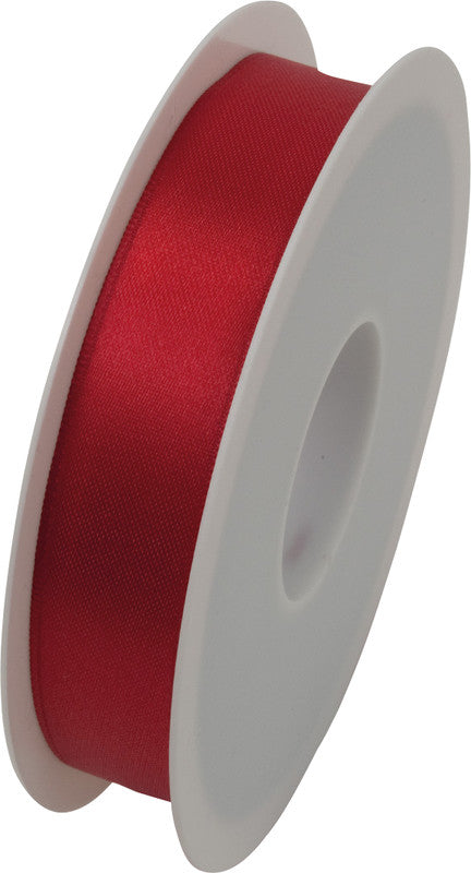Goldina Geschenkband Satin – rot – echte Webkante – 25 mm × 3 m