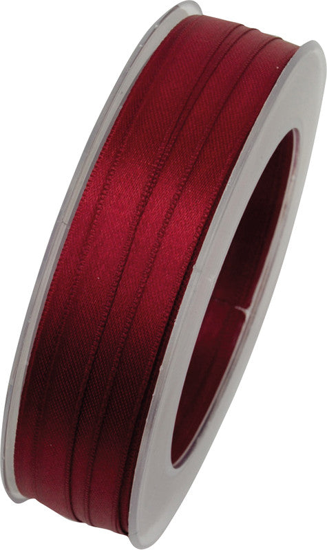Goldina Geschenkband – echte Webkante – Satin, Dunkelrot – 10 mm × 4 m