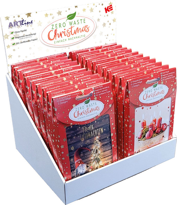 Kurt eulzer Weihnachtsgrusskarte – 110 × 154 mm – mit Umschlägen, Text DE, Karton, 10er Pack