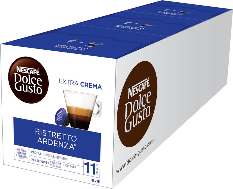 Nescafé Dolce Gusto Kaffeekapseln Ristretto Ardenza – für Dolce Gusto – Intensität 11 – 16 Kapseln