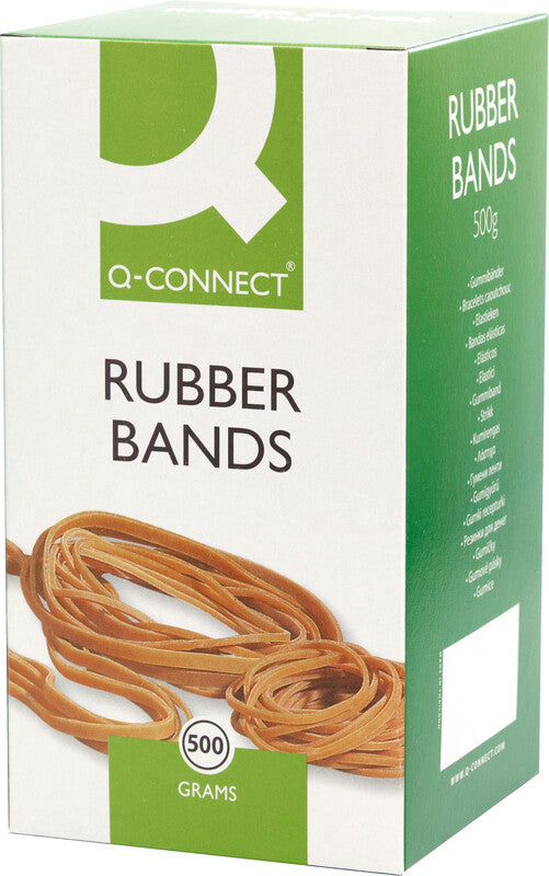 Connect Gummibänder – 1,5 × 30 mm, Ø 19 mm, Braun, Naturkautschuk, 500 g