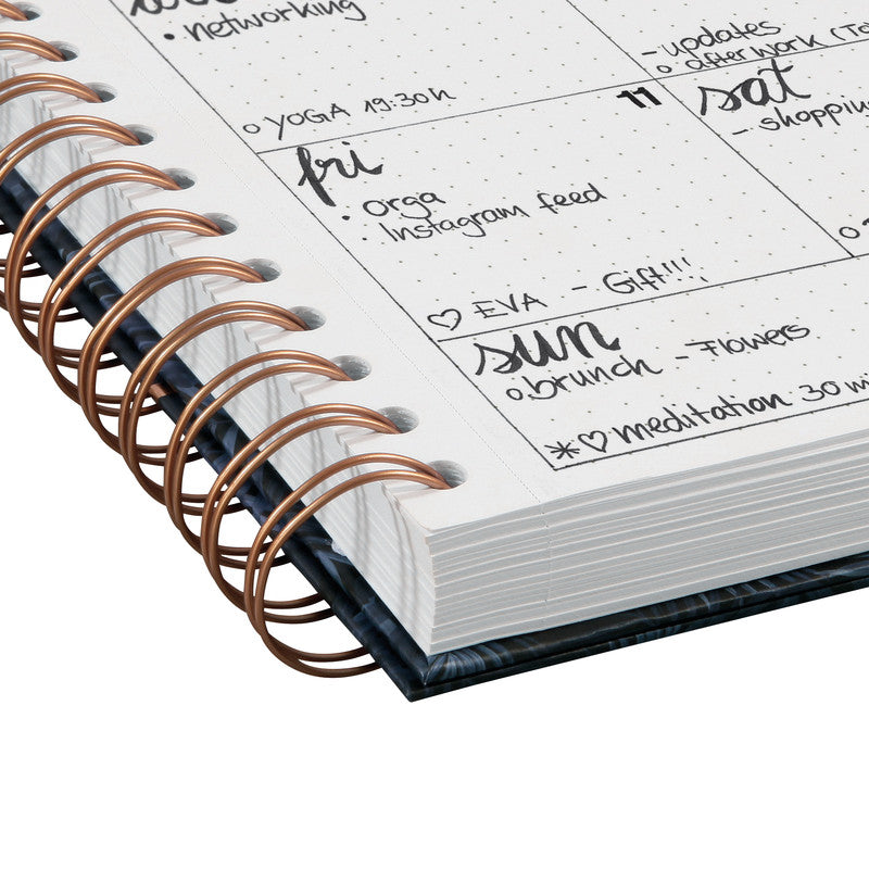 Sigel Notizbuch, punktkariert, Spiralbindung, Hardcover, 240 Seiten, perforiert, 120 g/m² – mehrfarbig