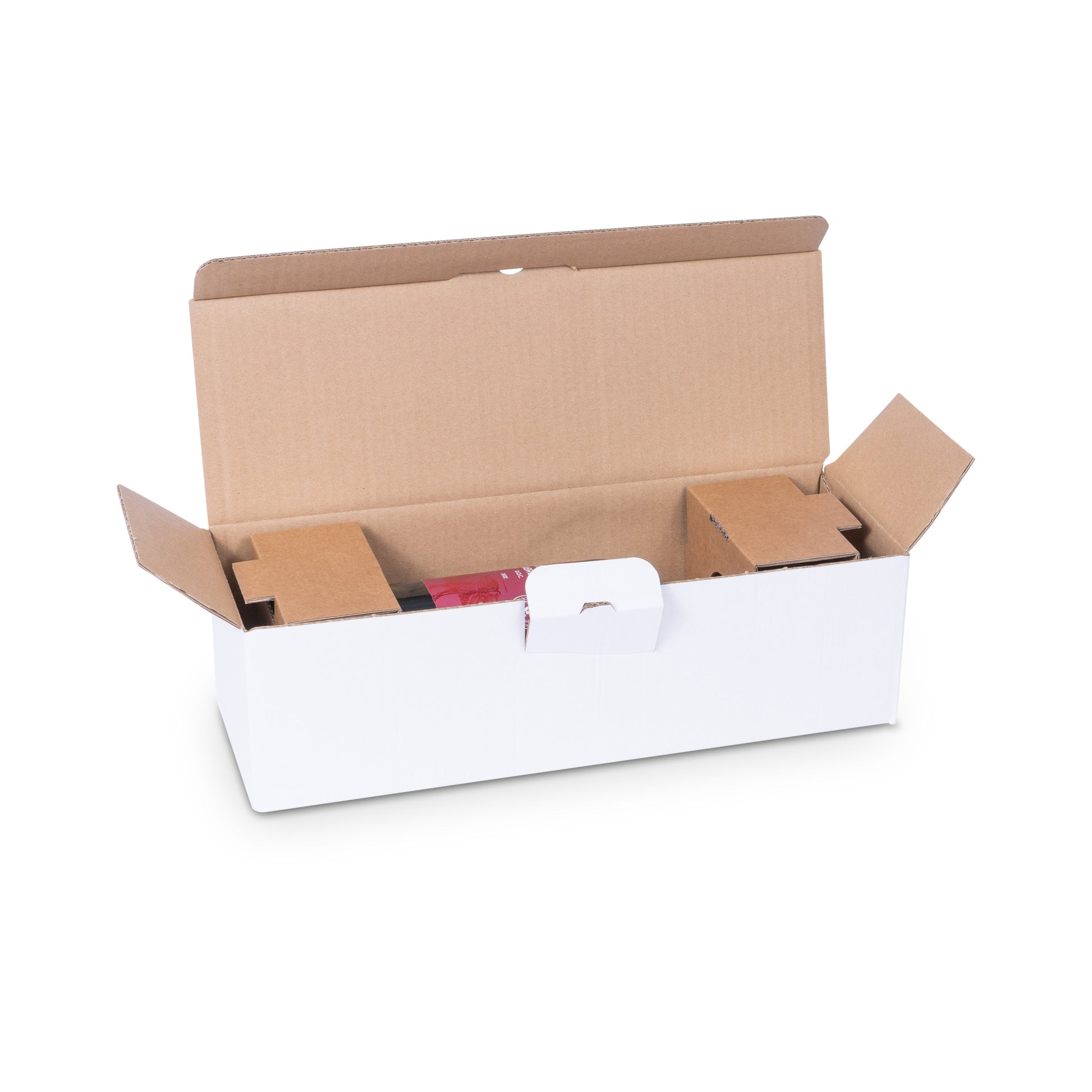 Model Flaschenversandverpackung, S, weiss – für 0,75 l Flaschen (H ≤ 324 mm, Ø ≤ 85 mm)