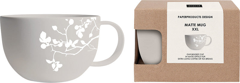 Ppd Pure Tasse – 0,55 l, Porzellan, Grau, Spülmaschinenfest, Mikrowellengeeignet