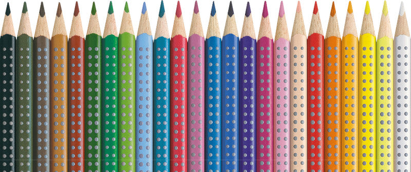 Faber-Castell Aquarellfarbstifte Colour Grip 2001 – 24 Farben, im Kartonetui, Ø 3 mm, dreikantig, FSC