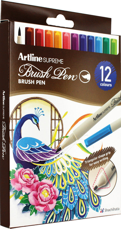 Artline Supreme Pinselstift, 12 Farben