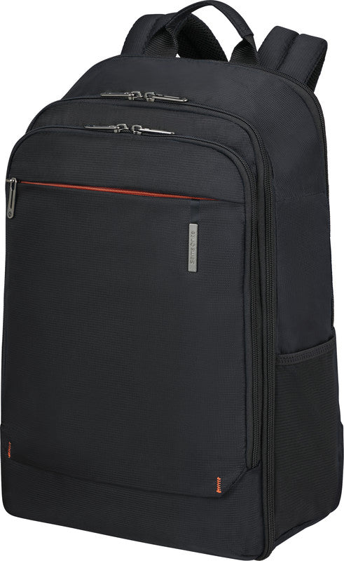 Samsonite Network 4 Notebook-Rucksack – 25 l, Aufsteckfunktion, Recyceltes PET (rPET), Schwarz