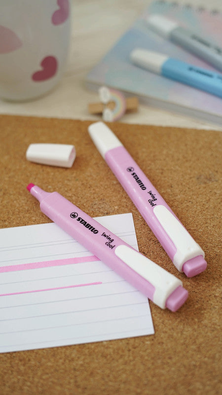 STABILO swing cool Pastel Edition Textmarker lila – Keilspitze, 1–4 mm