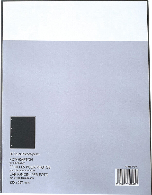 Eibert Fotoalbum – für 230 × 297 mm, schwarz, Papier