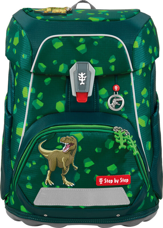 Step by Step Schulrucksack-Set Fit – 5-teilig – Dino Targo – umweltfreundliche Verpackung