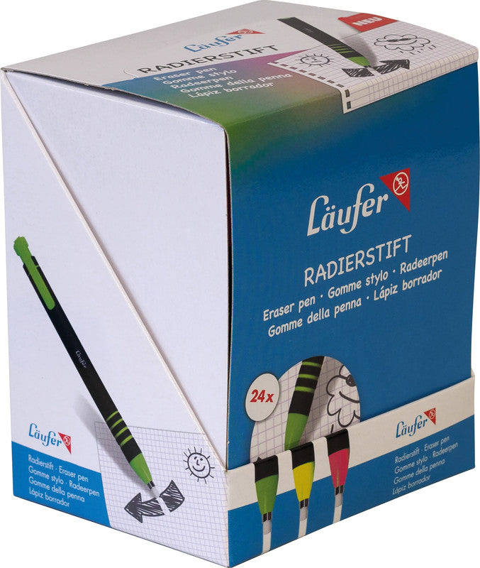 Läufer Radierer – für Bleistifte – 11 × 133 × 11 mm – Kunststoff – sortiert