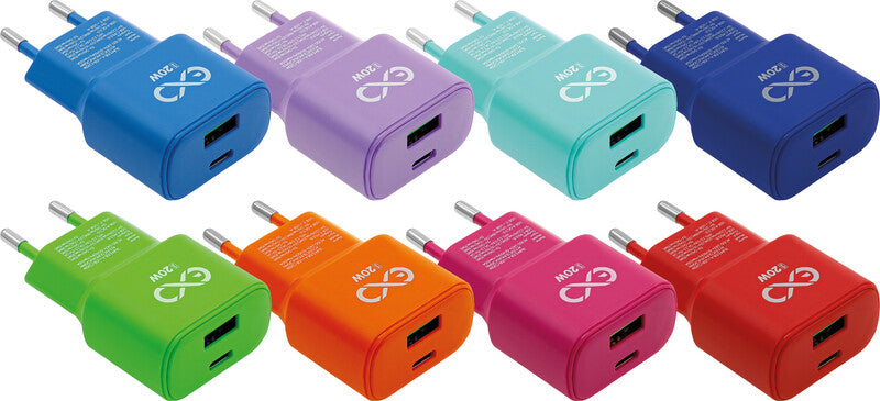 EXC Ladegerät – 20 W, USB-A + USB-C