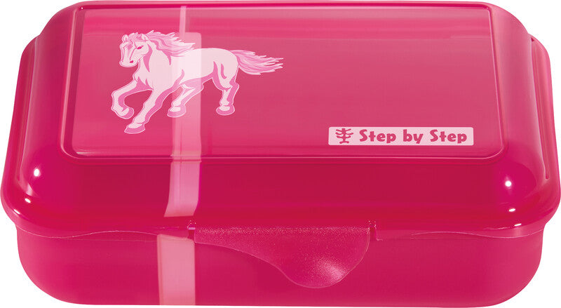 Step by Step Brotdose – 0,9 l – Kunststoff – mit Innenteiler, spülmaschinenfest – Motiv Wild Horse Nora