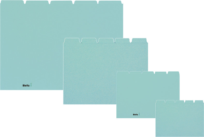 Biella Karteikarte A5 quer, blanko, blau, 450 g/m², Karteikarton – 25 Stück