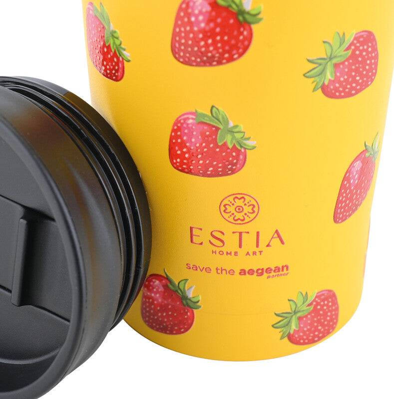 Estia Thermobecher – 3,5 dl – Edelstahl, isoliert, Schraubverschluss – Berry Bright