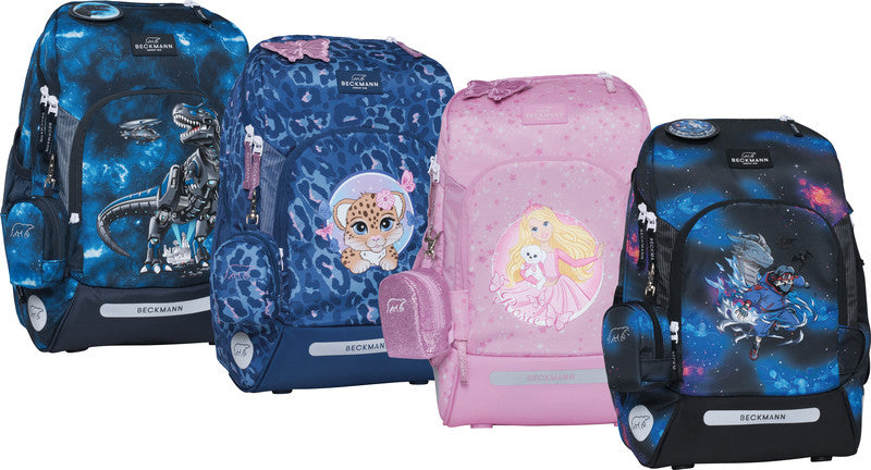 Beckmann Schulrucksack Active Air Flx – 6-teilig – Forest Deer – aus recycelten PET-Flaschen
