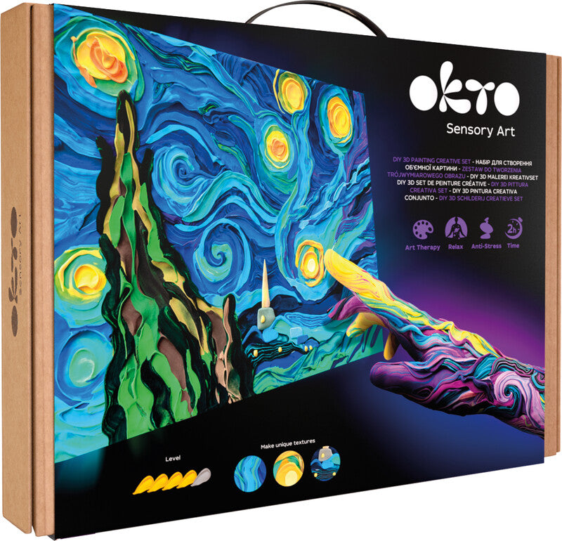 Okto sensory art Modelliermasse-Set Starry Night – ab 14 Jahren – 40 Modelliermassen – 300 × 400 mm
