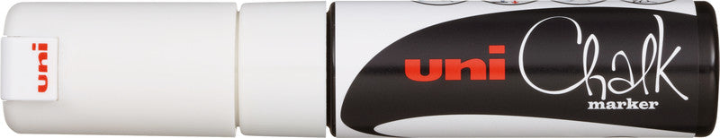 Uni-Ball Kreidemarker – Keilspitze, 8 mm – Weiss