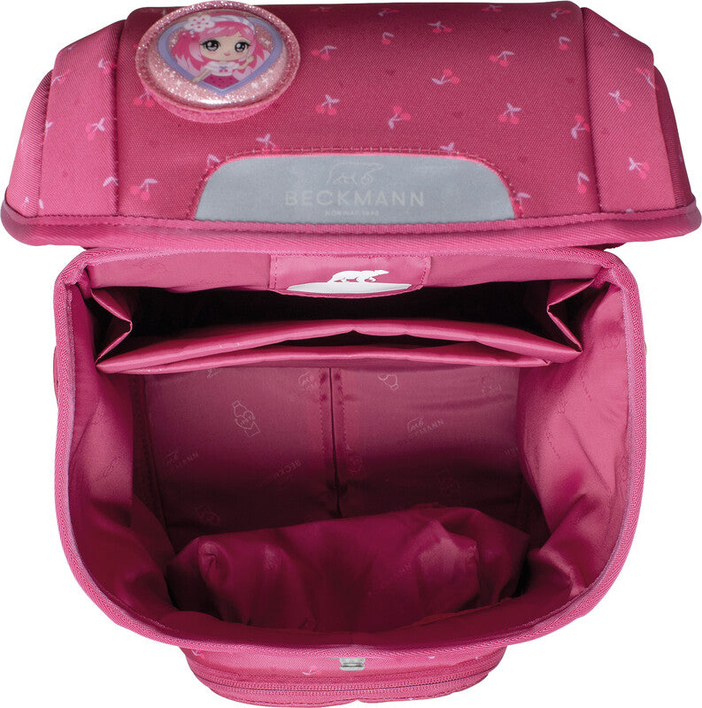 Beckmann Schulrucksack Plus Air – 6-teilig – Cherry – Recycelte Materialien