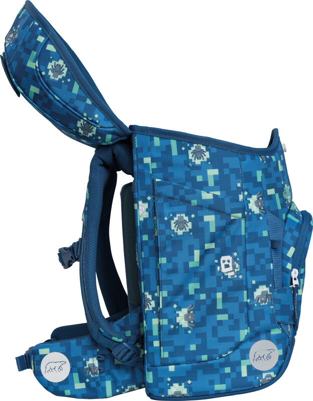 Beckmann Plus Air – Schulrucksack, Spider Escape, 20 l, 28×40,5×23 cm, mit Wendetasche