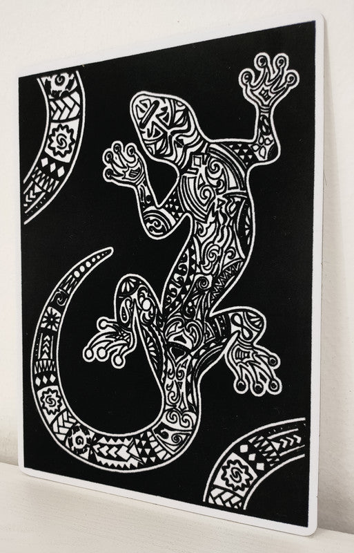 Tataruga Gecko Malkarton, Karton, 21 × 29,7 cm, schwarz