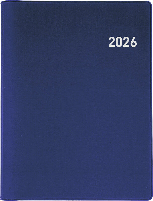 Biella Rex Agenda – 1 Woche/2 Seiten, Spiralbindung, 10,1 × 14,2 cm, 2026, Dunkelblau, FSC