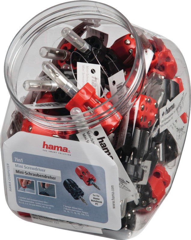 Hama Schraubendreher-Bit-Set – 7 Bits – für PC, Notebook, Elektronik