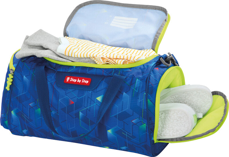 Step by Step Sporttasche – 13 l, Motiv Police Truck Charly, mit Schultergurt, wasserabweisend, 38 × 20 × 23 cm