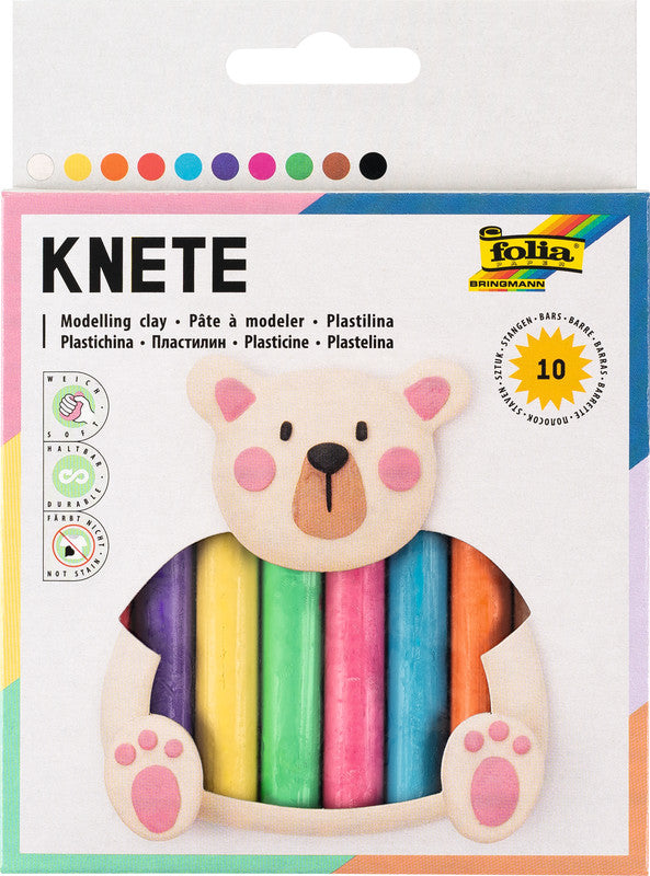 Folia Modelliermasse – 10 Stück – sortiert – 120 × 163 × 13 mm